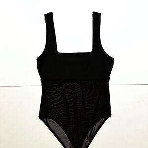 black zara mesh body suit